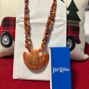 Jay King Orange Beaded Necklace